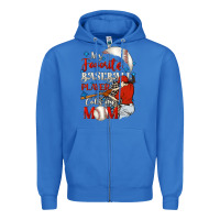 True Royal My favorite baseball player calls me mom Zipper Hoodie - FaDigitalArtStudio
