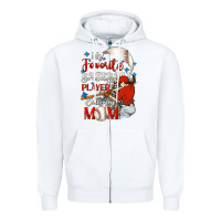 White My favorite baseball player calls me mom Zipper Hoodie - FaDigitalArtStudio