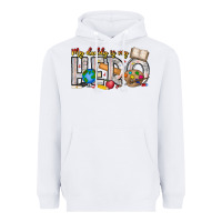 White My Daddy is my Hero Teacher Heavyweight Hoodie - CowhideDigitalArt