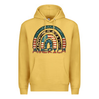Antique Gold America rainbow Premium Hoodie - FaDigitalArtStudio
