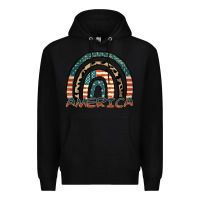 Black America rainbow Premium Hoodie - FaDigitalArtStudio