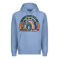 Colony Blue America rainbow Premium Hoodie - FaDigitalArtStudio