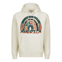 Oatmeal Heather America rainbow Premium Hoodie - FaDigitalArtStudio