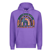 Purple America rainbow Premium Hoodie - FaDigitalArtStudio