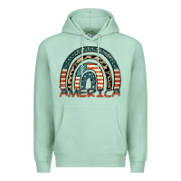 Seafoam America rainbow Premium Hoodie - FaDigitalArtStudio