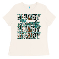 Bone Howdy Cowhide Turquoise Ladies Tee - Jasminsmagicworld