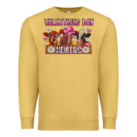 Antique Gold valentines day heifers Premium Sweatshirt - CowhideDigitalArt