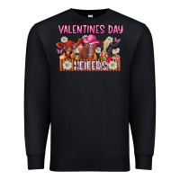 Black valentines day heifers Premium Sweatshirt - CowhideDigitalArt