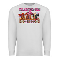 Dove Grey valentines day heifers Premium Sweatshirt - CowhideDigitalArt