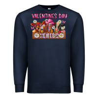 Navy valentines day heifers Premium Sweatshirt - CowhideDigitalArt