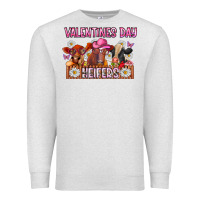 Oatmeal Heather valentines day heifers Premium Sweatshirt - CowhideDigitalArt