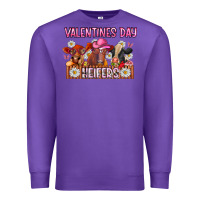 Purple valentines day heifers Premium Sweatshirt - CowhideDigitalArt