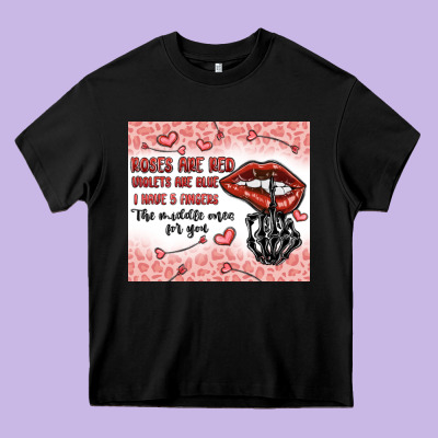 Roses Are Red Violets Are Blue I Have 5  Fingers T Heavy Core Tee Designed By Maliassmallbusiness