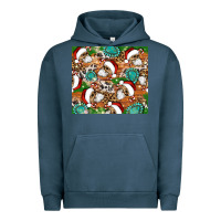 Pigment Midnight Navy santa skeleton christmas tumbler Urban Hoodie - Artiststas