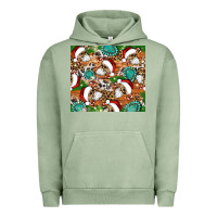 Pigment Oil Green santa skeleton christmas tumbler Urban Hoodie - Artiststas