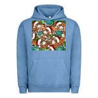 Pigment Pebble Blue santa skeleton christmas tumbler Urban Hoodie - Artiststas