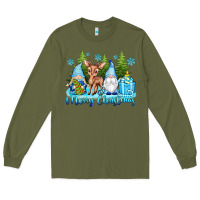 Army Green merry christmas gnomes Long Sleeve Tee - texasbilliewilder