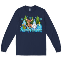 Navy merry christmas gnomes Long Sleeve Tee - texasbilliewilder