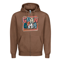 Chestnut 4th of July grandma with lightning bolt Zipper Hoodie - FaDigitalArtStudio