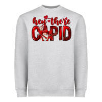 Heather Grey Hey there Cupid Valentine's Day Heavyweight Sweatshirt - HowdyJamesFarm
