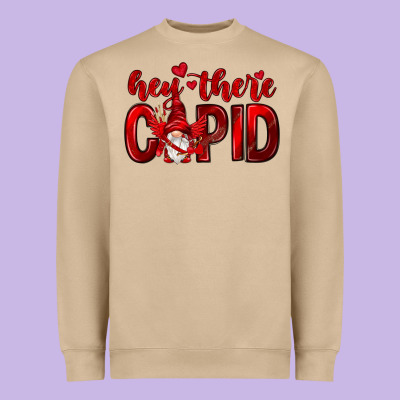Hey There Cupid Valentine's Day Heavyweight Sweatshirt Designed By Howdyjamesfarm