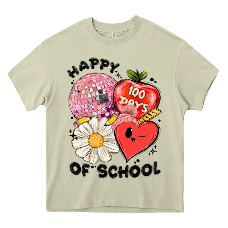 Happy 100 Days Of School Heavy Core Tee by MaliasSmallBusiness | Teevron