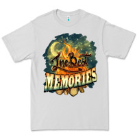 Dove Grey camping the best memories Premium Tee - NancyCooperArtShop
