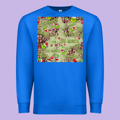 The Grinch Seamless Premium Sweatshirt Designed By Cowhidedigitalart