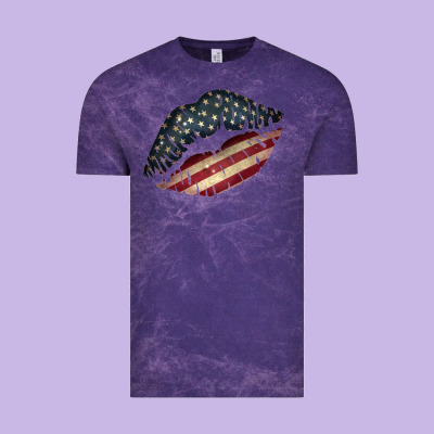 Vintage American Flag Lips Vintage Tee Designed By Bettercallsaul