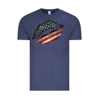 Vintage Denim Vintage American Flag Lips Vintage Tee - Bettercallsaul