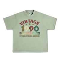Oil Green Vintage 1990 Limited Edition 31 Years Of Being Awesome Urban Heavy Tee - Bettercallsaul