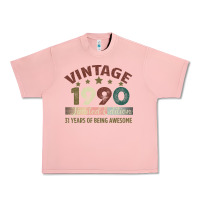 Salmon Vintage 1990 Limited Edition 31 Years Of Being Awesome Urban Heavy Tee - Bettercallsaul