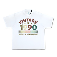 White Vintage 1990 Limited Edition 31 Years Of Being Awesome Urban Heavy Tee - Bettercallsaul