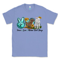 Colony Blue Peace Love Merino Wool Sheep Classic Tee - LillyAllenDesigns