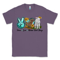Lavender Peace Love Merino Wool Sheep Classic Tee - LillyAllenDesigns