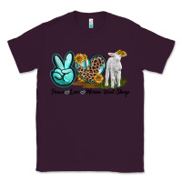 Plum Peace Love Merino Wool Sheep Classic Tee - LillyAllenDesigns