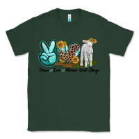 Sports Green Peace Love Merino Wool Sheep Classic Tee - LillyAllenDesigns