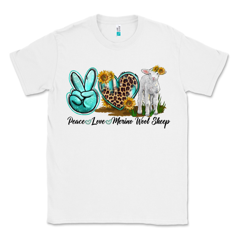 Peace Love Merino Wool Sheep Classic Tee by LillyAllenDesigns | Teevron