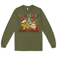 Army Green Teacher of smart cookies Long Sleeve Tee - texasbilliewilder