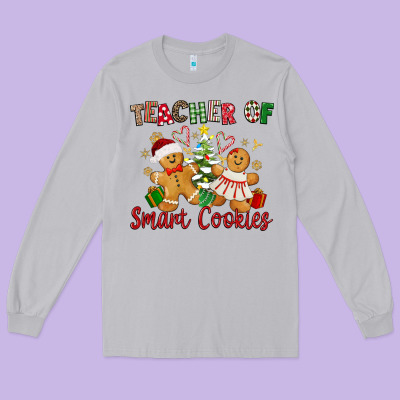 Teacher Of Smart Cookies Long Sleeve Tee Designed By Texasbilliewilder