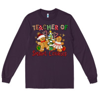 Plum Teacher of smart cookies Long Sleeve Tee - texasbilliewilder