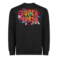 Black super nurse Heavyweight Sweatshirt - CowGirlArtShop