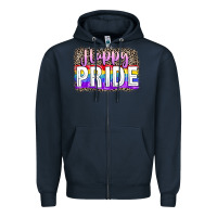 Navy Happy pride Zipper Hoodie - FaDigitalArtStudio