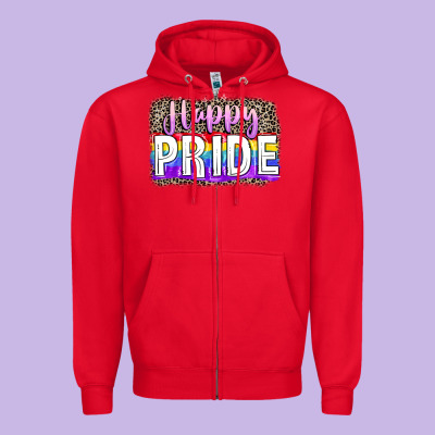 Happy Pride Zipper Hoodie Designed By Fadigitalartstudio