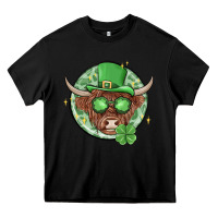 Black st. patrick's day heifer Heavy Core Tee - MaliasSmallBusiness