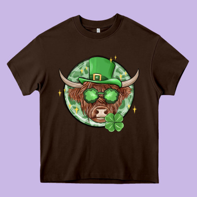 St. Patrick's Day Heifer Heavy Core Tee Designed By Maliassmallbusiness