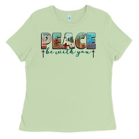 Matcha peace be with you cross Ladies Tee - NancyCooperArtShop