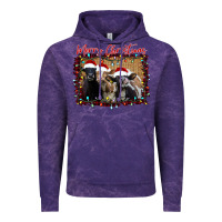 Cloud Purple Merry Christmas Cows Vintage Hoodie - Bettercallsaul