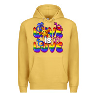 Antique Gold Love is love Premium Hoodie - FaDigitalArtStudio