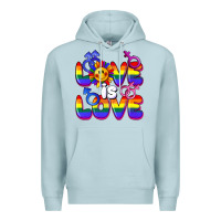 Blue Mist Love is love Premium Hoodie - FaDigitalArtStudio